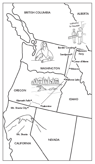 Motorcycle Route Mt Shasta CA - Warren Carlson